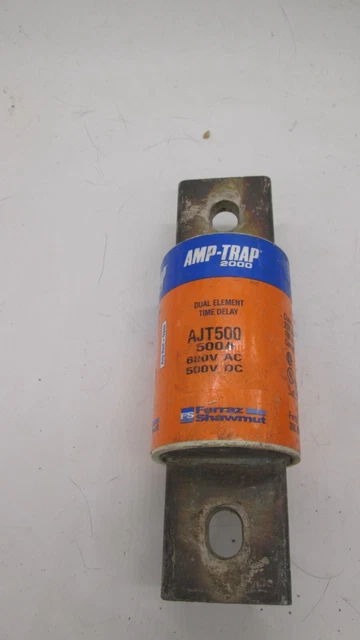 Ferraz Shawmut AJT500 Time Delay Fuse 500A 600V Smart Spot 500Amp 600Volt Mersen