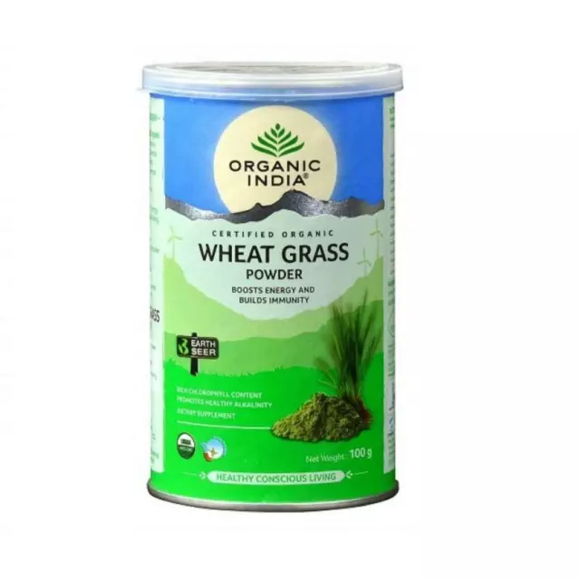 Organic India Weizen Gras 100 Gramm Ayurvedic Natur Energie Immun Alter Pflege