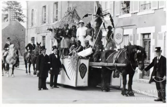 Cpa 45 Carte Photo Fay Aux Loges Carnaval Char Des Colonies (Gros Plan