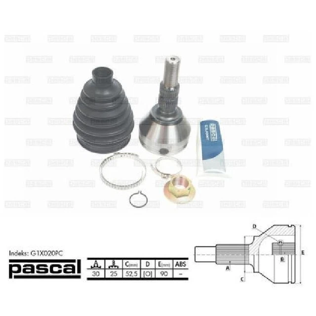 1x PASCAL Gelenksatz, Antriebswelle G1X020PC 3107356121 u.a. für Fiat/Opel