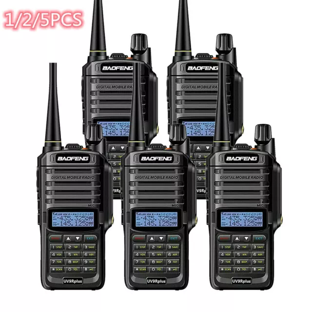 2/5X BaoFeng UV-9R Plus UHF/VHF 2 Band UKW-Rundfunk Walkie-Talkie Hand-Funkgerät