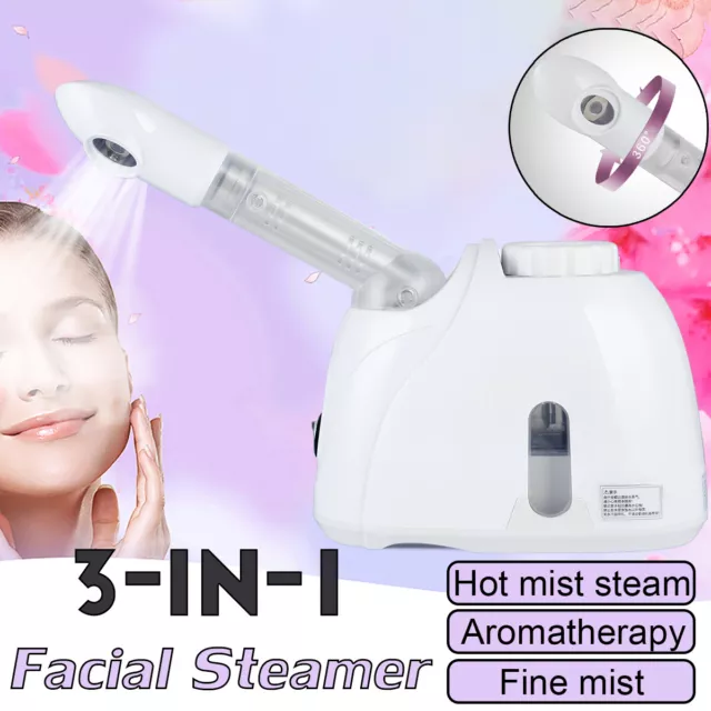 Humidificador facial vaporizador facial de ozono 3 en 1 belleza limpiador facial profundo