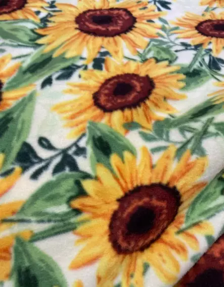 58" Wide Anti Pill Polar Fleece Fabric | Sold by The Yard (Sunflower)