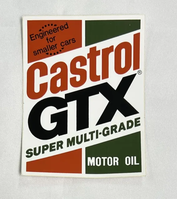 Vintage Castrol GTX Motor Oil Decal NOS