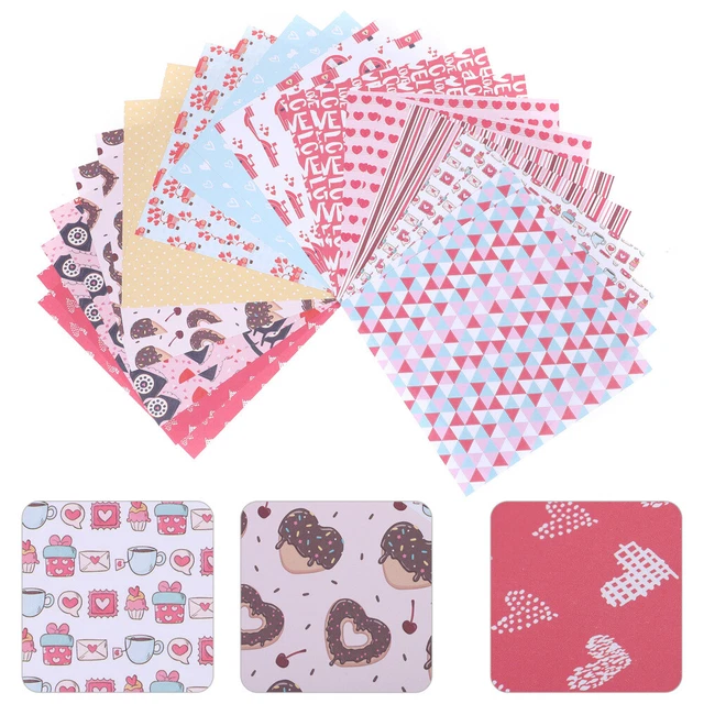 24 hojas cuenta manual papel Crafting Scrapbook Paper Valentine Scrapbook Papers