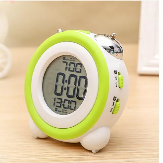 Heavy Sleepers Loud Alarm Clock Silent LED Alarm Clock Stereo Backlight Simple