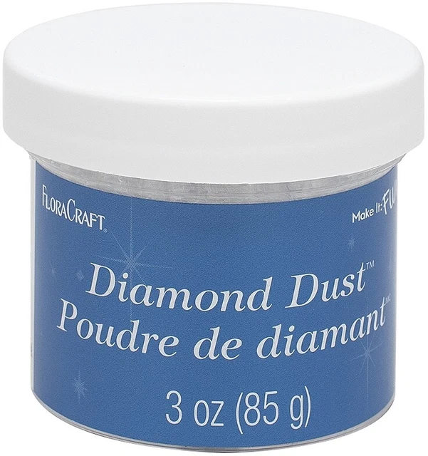Brillo de polvo de diamantes FloraCraft 3 oz vidrio transparente - F600