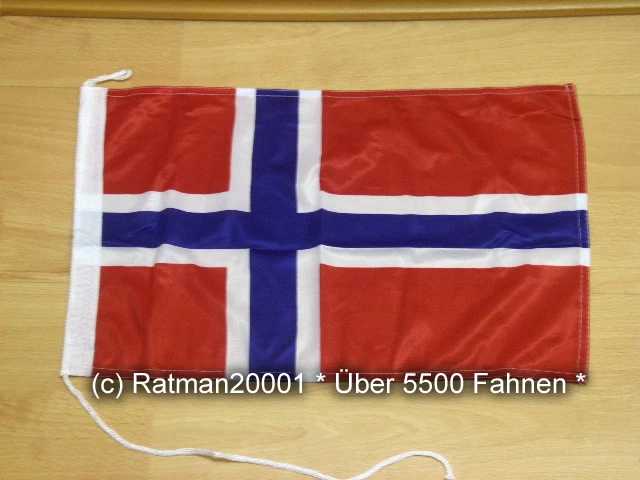 Fahne Flagge Norwegen Bootsfahne Tischwimpel Biker - 30 x 45 cm