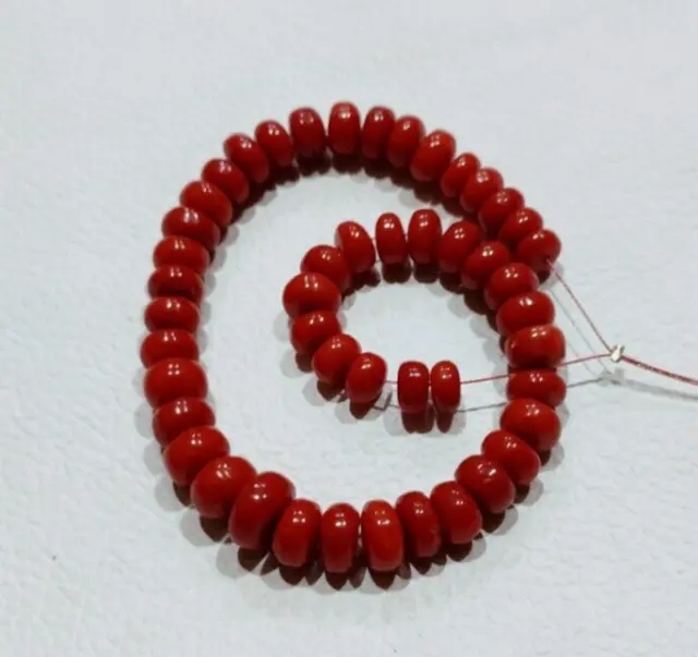 Perles de corail rouge d'italie, perles de corail méditerranéen, perles de...