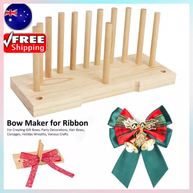 Wooden Bow Maker for Ribbon Multi Size Adjustable Bows Making Tool for DIY  Crafts Gift Packaging Christmas Party Decorations