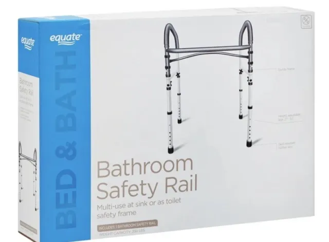Equate Bathroom Safety Rail , Multi Use At Sink or Toilet Safety frame-350 Lbs