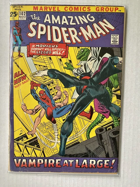 Amazing Spider-Man #102 Marvel 1971 2nd appearance of Moribus No Back Cover