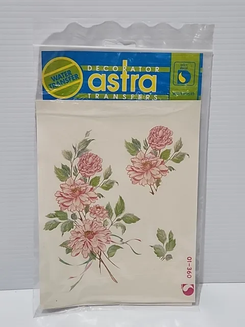Astra Decorator Flower Rose Transfers Water Applied Art Craft Decorating (C4)