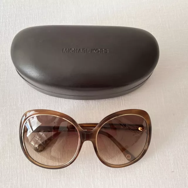 Michael Kors Womens Sunglasses and Hard Case Brown & Gold ADRIANNA