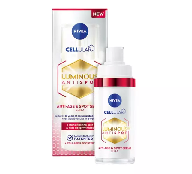 Nivea Serum 2-in-1 Luminous630 anti-wrinkle & anti-pigmentation spots, 30 ml