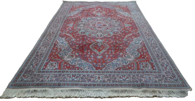 Large Turkish CARPET RUG HAND MADE Oriental Living Room 9ft 7" x 6ft 4"