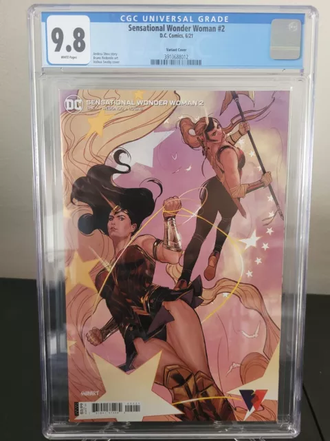 Sensational Wonder Woman #2 Cgc 9.8 Graded Dc Comics Joshua Swaby Variant Cover