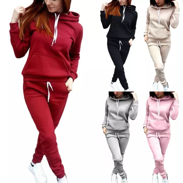 WOMENS LADIES LETTER Printed Casual Tracksuit Set Long Sleeve Tops Pants  Outfit £12.35 - PicClick UK