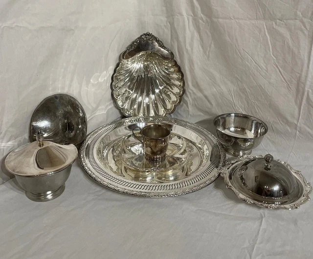 Lot of 10 Silverplate Serving Dishes, Gorham, International Silver, Presner Etc.