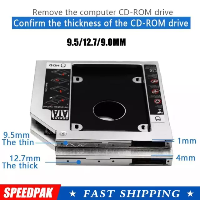 HDD Universal CD/DVD Caddy SATA to SATA Hard Drive For Laptop] Adapter HOTS