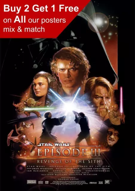 Star Wars Episode III Revenge Of The Sith Movie Poster A5 A4 A3 A2 A1