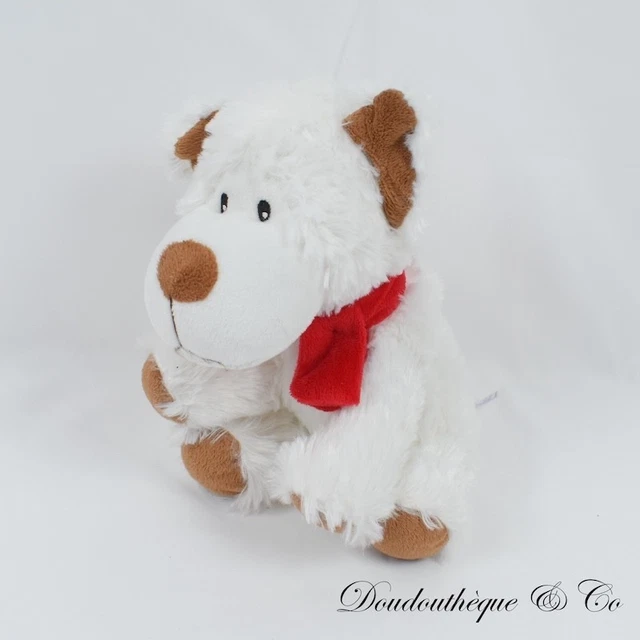 Peluche vintage pour chien Archie : chiot rouge, bleu et vert de 1988 - France