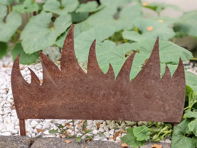 EDELROST GARTEN RASENKANTENBAND Metall Rost Beetzaun Rasenkanten H38 ...