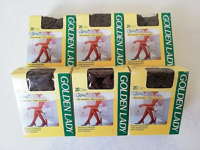 Lot De 5 Collants Golden Lady Extra Large Taille XL - Couleur Castoro - 20 Deniers