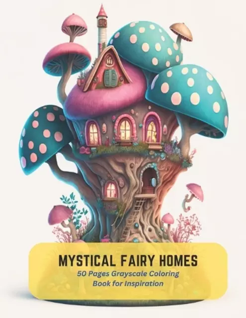 Mystical Fairy Homes: 50 Pages Grayscale Coloring Book for Inspiration by Lee Wr