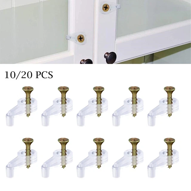 Supporto vetro servizio clip e viti 10/20pcs artigianato porta per armadio