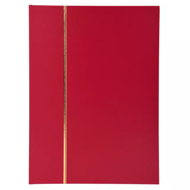 Exacompta Briefmarken Einsteckalbum Halbleder 16 Seiten 165x225cm Rot 26133E 2