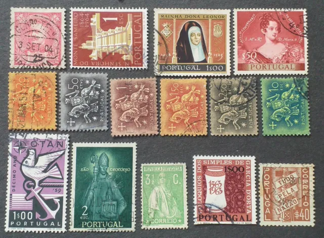 Portugal 1899-1964 Lot 15 verschiedene Marken gestempelt mit Falz