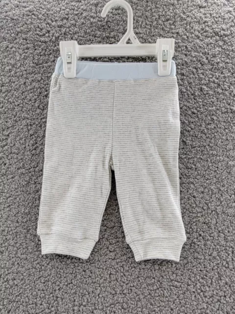 First Impressions Jogger Pants Baby Boys' 0-3M Soft White Pull On Cuffed Hems