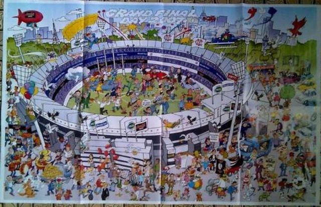 2007 HERAL SUN AFL Grand Final MCG Cartoon Footy Poster $7.99 - PicClick AU