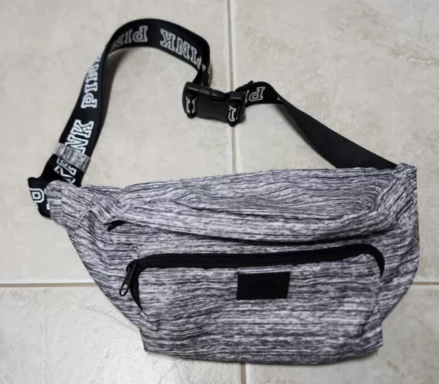 Victorias Secret Pink Gray Oversized Fanny Pack