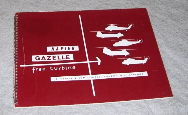 NAPIER GAZELLE 501 & 512 FREE TURBINE HELICOPER AERO ENGINE BROCHURE Pub 250/3
