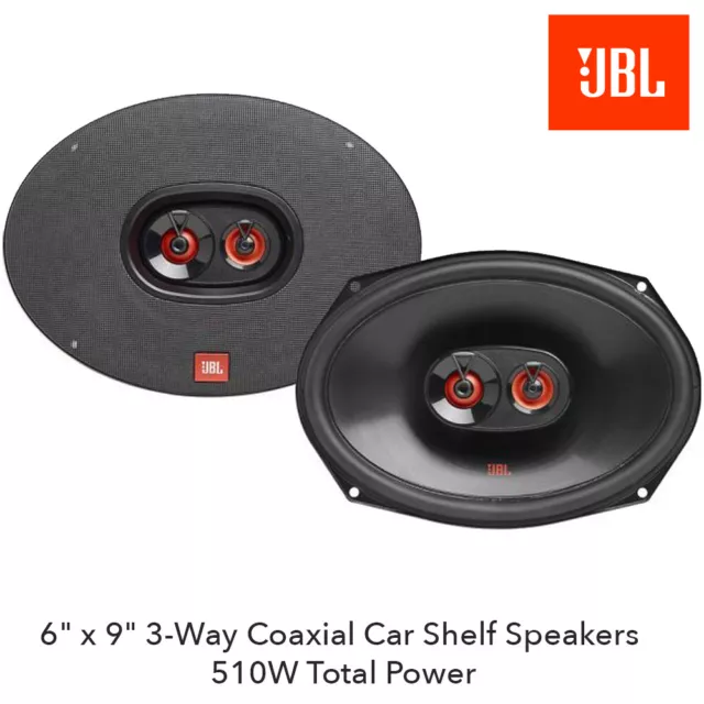 JBL Club 9632 - 6" x 9" 3-Way Coaxial Car Shelf Speakers 510W Total Power