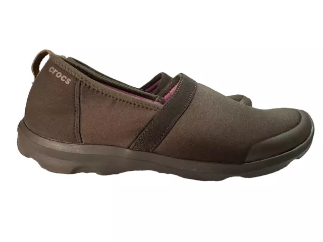 Crocs shoes Women's Brown Duet Busy Day 2.0 Comfort Loafers Slip on Size- 10 GUC