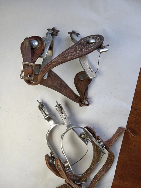Crockett -- Crockett Renalde Transition spurs lot of 4 GERMAN SILVER- STAINLESS Crockett -- Crockett Renalde Transition spurs lot of 4 GERMAN SILVER- STAINLESS