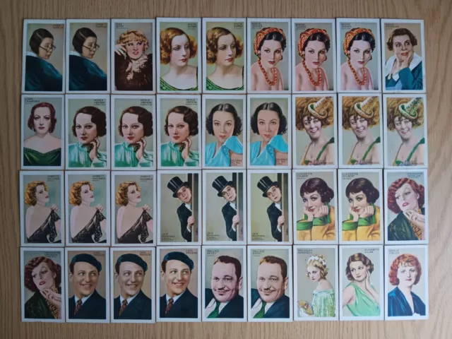 Gallaher Ltd Cigarette Cards Champions of Screen & Stage 1934 Group of 67 cards