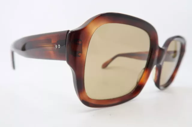 Vintage 60s sunglasses brown acetate men's medium tinted glass lenses superb