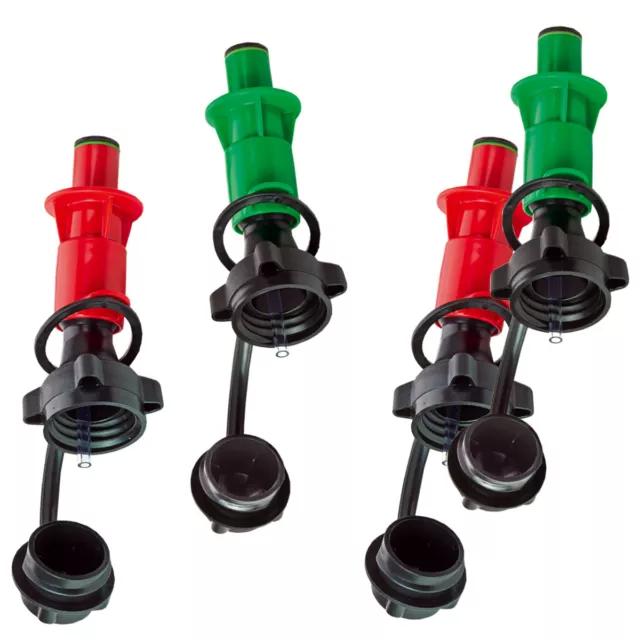 Doppelkanister rot 5,5+3L PLUS Sicherheitseinfüllsystem grün & Ausgiesser  Kombikanister