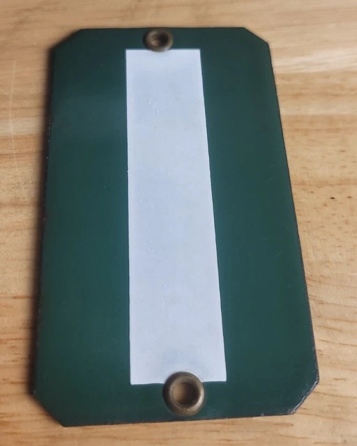 Vintage Green Porcelain House Number