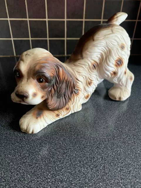 Antique cooker Spaniel Porcelain Figurine Japan made by DAS