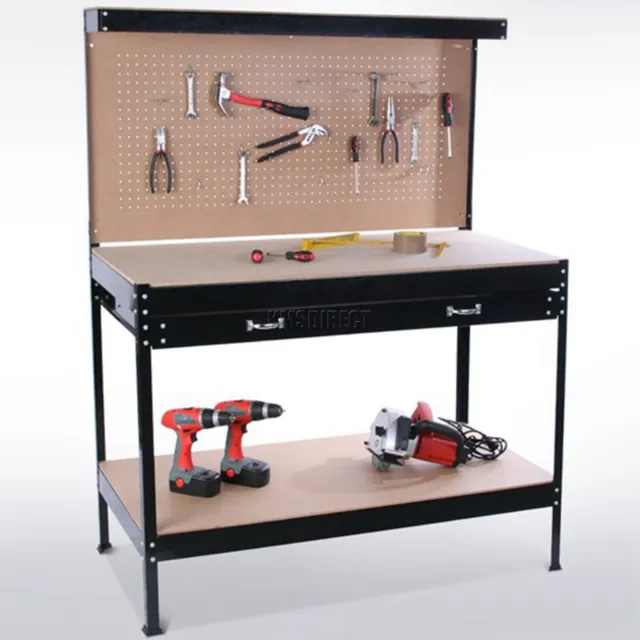 SwitZer Steel Garage Tool Box Work Bench Storage Pegboard Shelf DIY Workshop 2