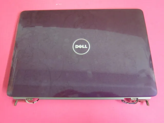 NEW Dell Inspiron 1525 1526 LCD Back Cover Top Lid w/Hinges PURPLE BLOSSOM KY324