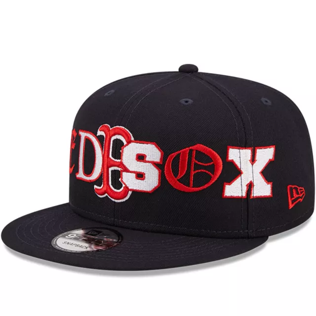 New Era Boston Red Sox 9FIFTY MLB Team Typography Baseball Cap - Navy