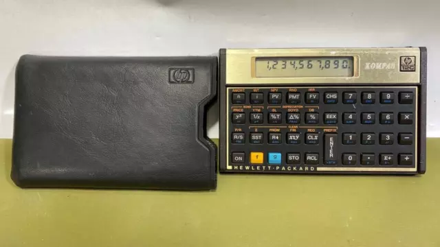 Calculatrice financière Vintage Hewlett Packard HP-12C Platinum Kompas