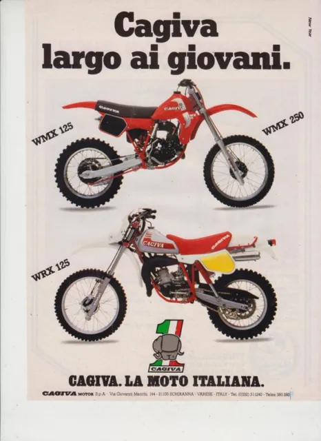 advertising Pubblicità -MOTO CAGIVA WRX WMX 125/250 1983 -MOTOITALIANE ENDURO MX