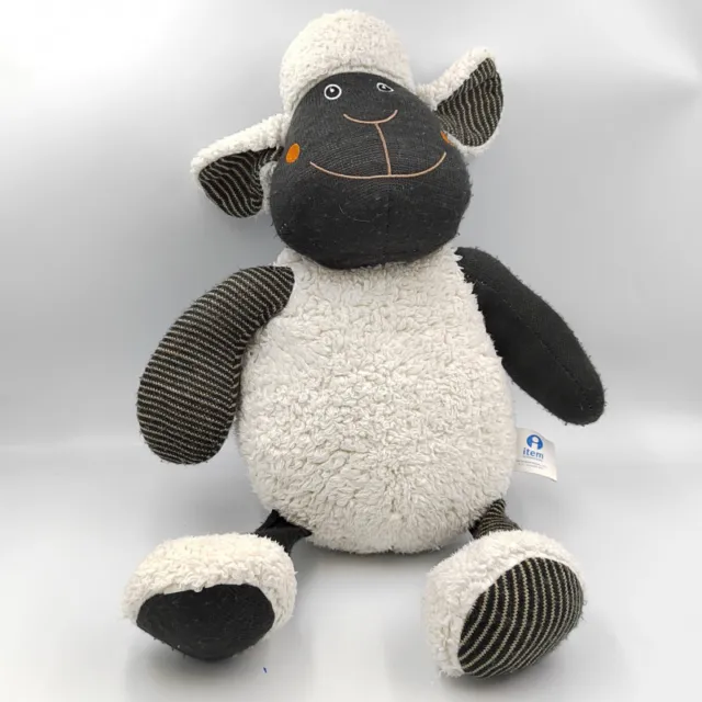 Grand doudou peluche mouton blanc noir ITEM INTERNATIONAL - 33158